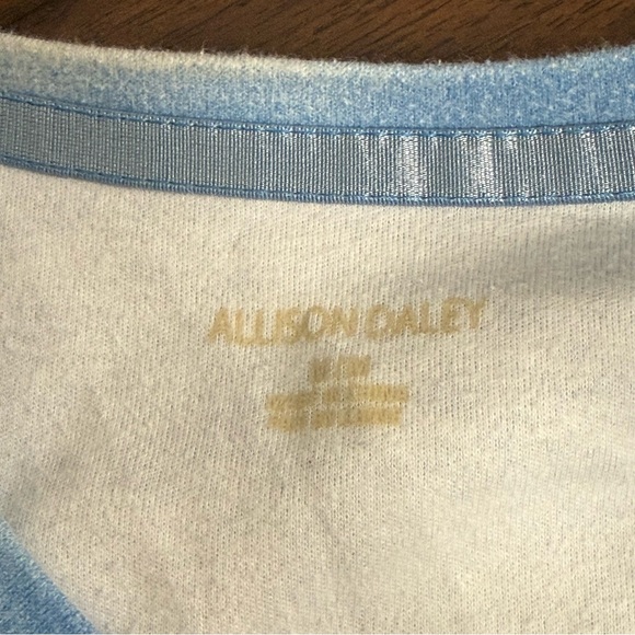 Allison Daley Capri Coastal Print V-Neck 3/4 Sleeve Tunic Top - Picture 6 of 7